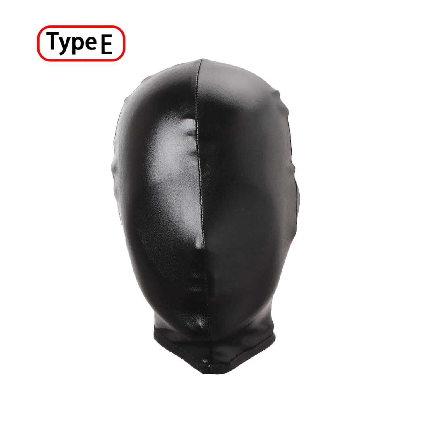 Women Mens Cosplay Face Mask Sexy PU Leather Latex Head Mask Open Eyes Mouth Nose Bondage Balaclava Headgear