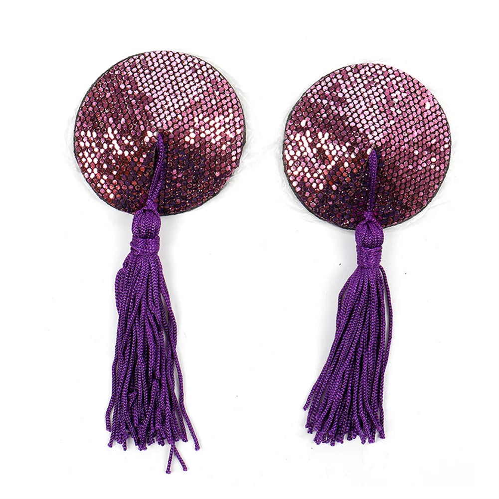 Nipple Stickers Push Up Sequin Chest Patch Intimates Accessories Breast Pasties Stickers Sexy Round Nipple Covers For Women