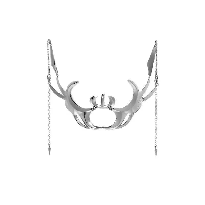 Metal Mask Fluid Mechanical Style Earring Lip Ring Adjustable Face Decoration for Men and Women Halloween Face Ornament