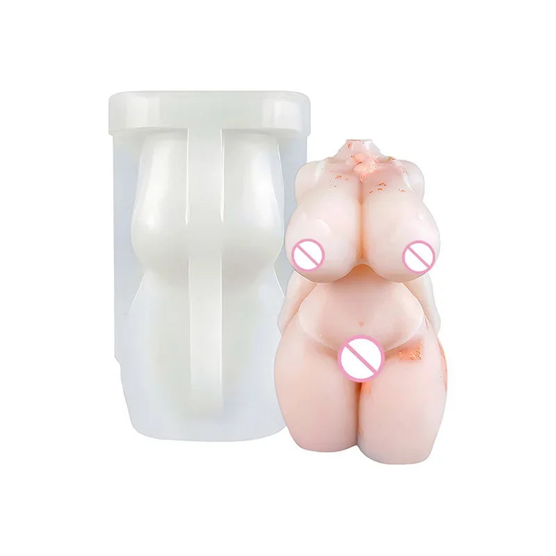 Human Body Shaped (Female or Male) Silicone Aroma Candle Moulds