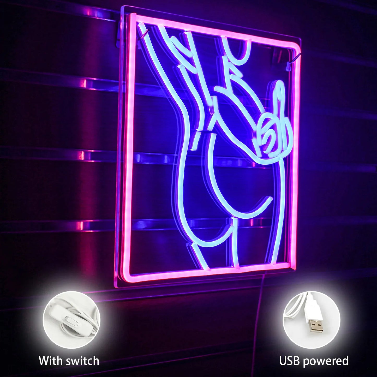 Ineonlife Naked LED Neon Sign Girls Women Sexy Body Shaped Art Wall Hainging For Arcade Bar Party Bedroom Home Decor USB Light