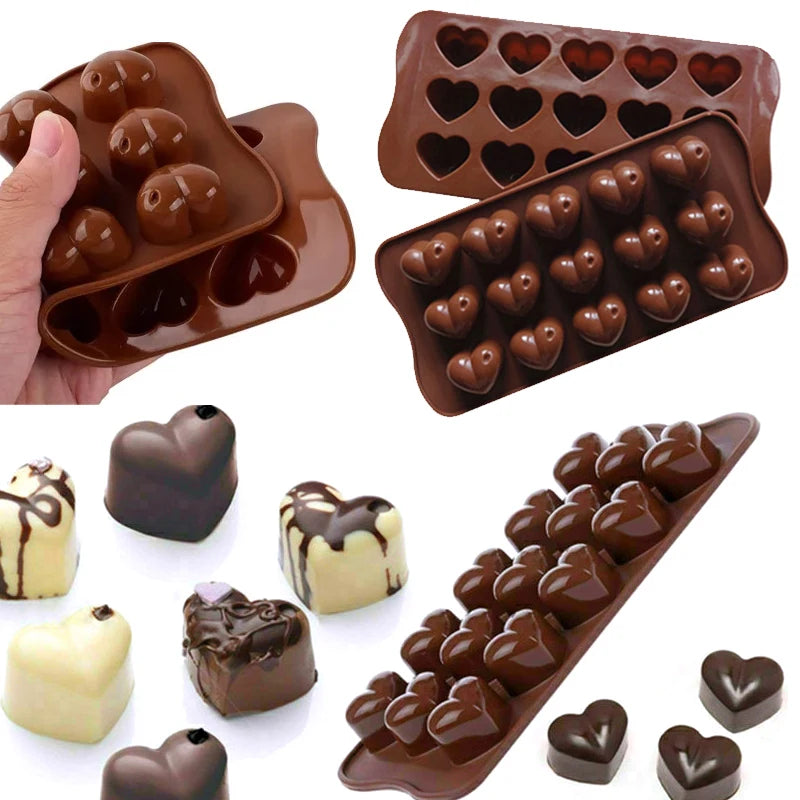 Heart Shape Silicone Chocolate, Cake, Ice Mould