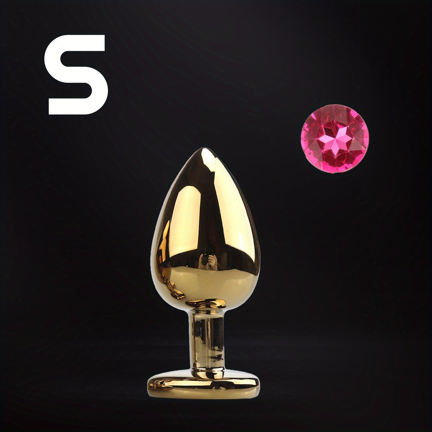 Unisex Sexy Metal Toys Anal Plug, Golden Mini Dildos Plug Toys With Jewelry Base Stimulation Massage Sex Tool For Orgasm Pleasure For Men Women SM Gay