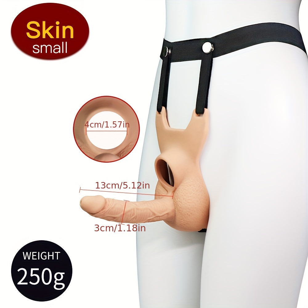 Wearable Vibrating Double-Ended Dildo & Penis Ring - Silicone Anal Plug for Couples, Adult Sex Toy with Lock Sperm Feature