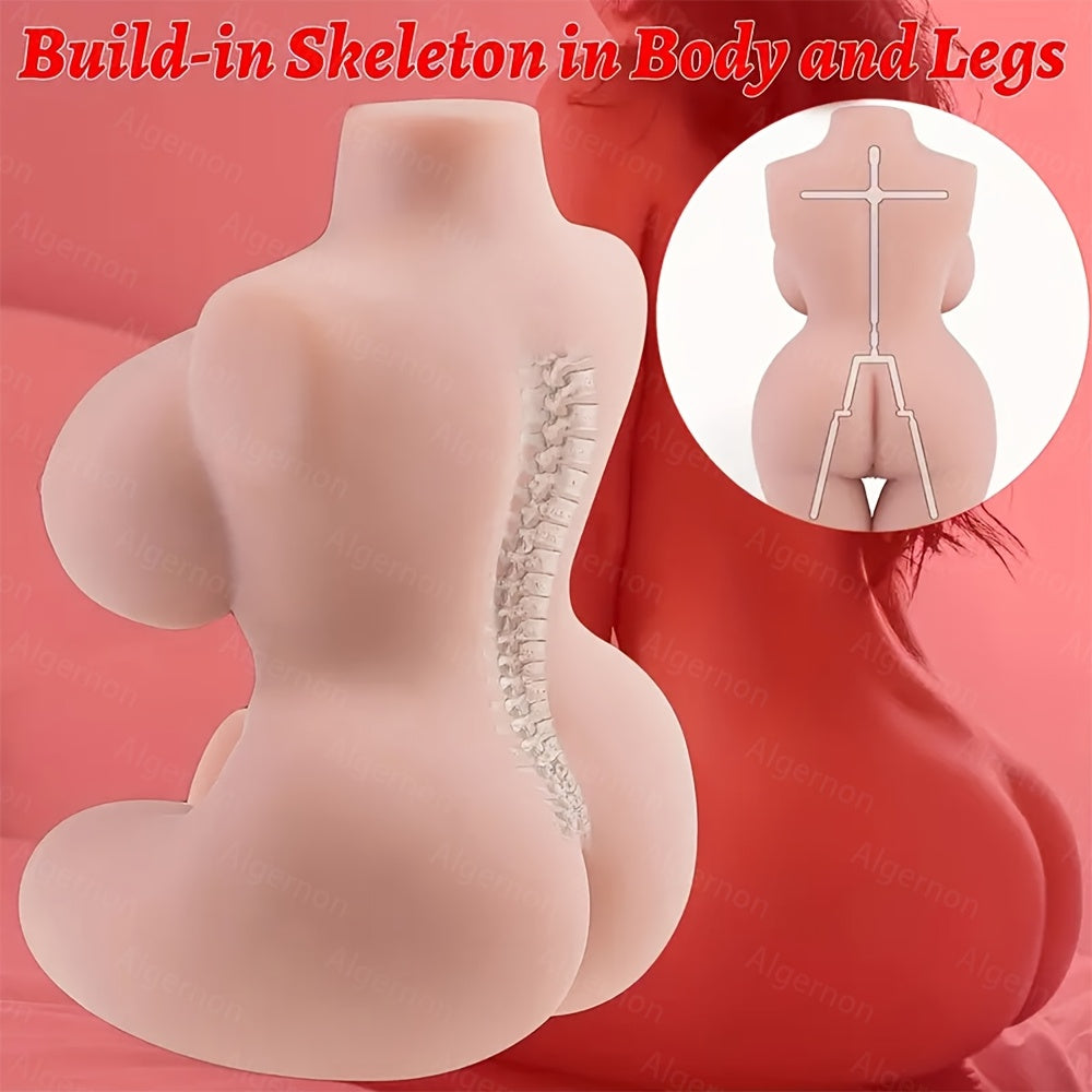 1pc Realistic Full Body Torso Sex Doll for Men, Life-Size TPE Silicone Love Doll with Lifelike Breasts, Vagina, and Anal - No Head, No Battery Needed, Adult Masturbation Toy