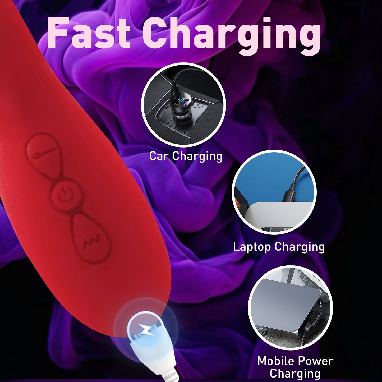 1pc 3-In-1 Rechargeable Clitoris Stimulation Dildo, G-Spot Vibrator with 14 Vibration Patterns, 7 Tongue Licking Flapping Modes, USB Powered Sensory Massage Toy for Men and Women, Ideal Date Night Gift - Adult Intimacy Play A