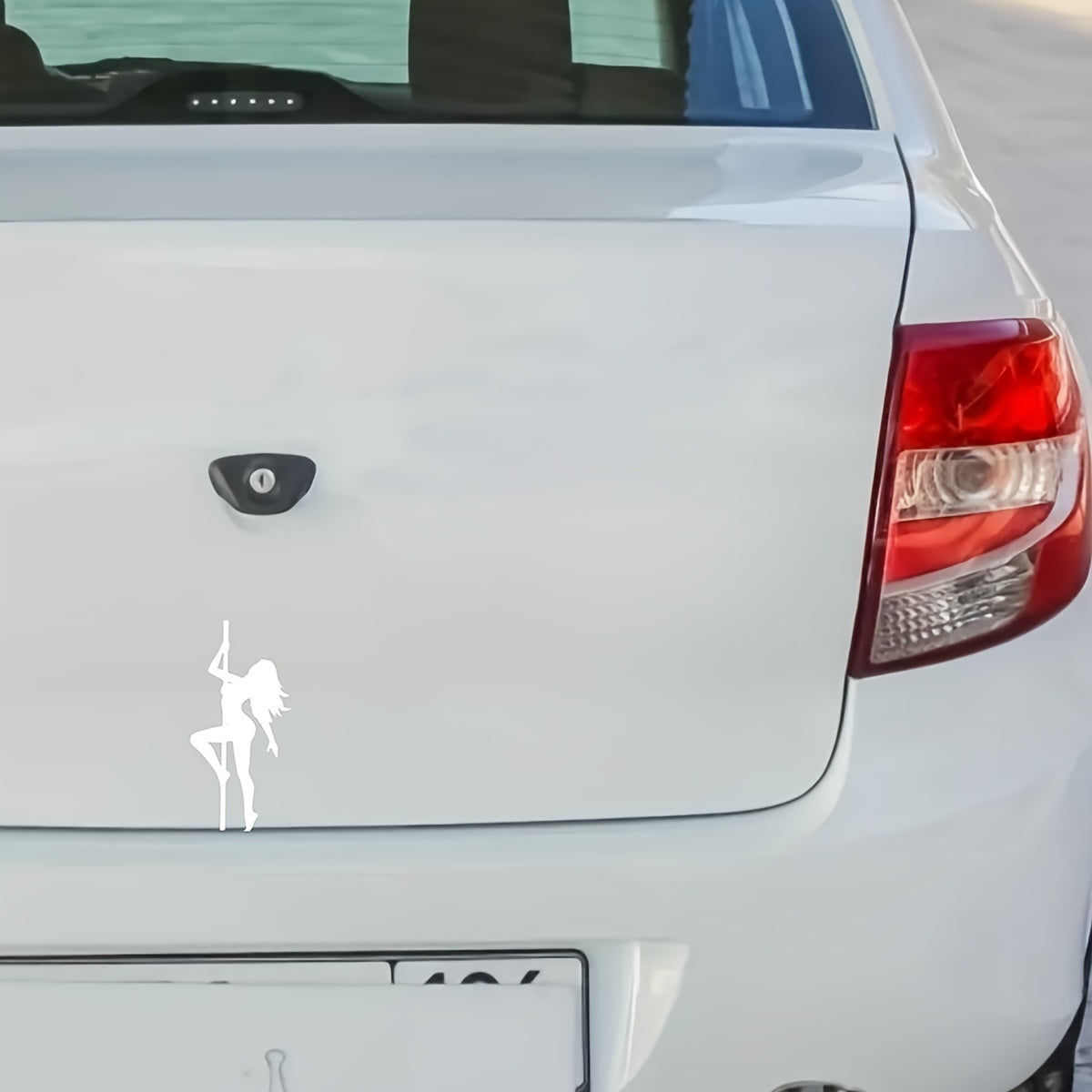 Playful, Sultry Pole Dancer Vinyl Car Decal - Durable, Easy-Apply Sticker for Rear Window & Glass Surfaces