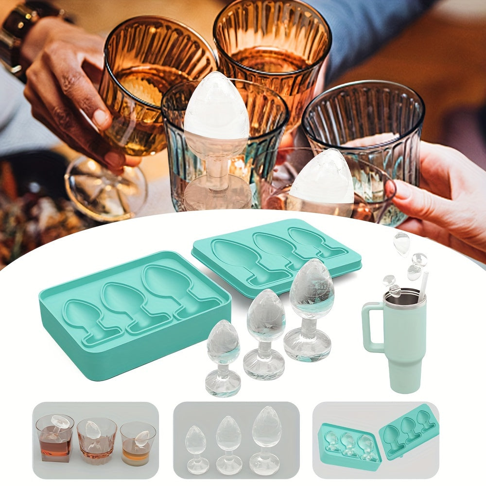 1pc Novelty Silicone Ice Molds, Fun Prank Party Ice Cube Molds, Anal Plug Shaped Ice Cube Tray, Reusable Silicone Ice Maker Molds - No Power Required!, Ice Molds Silicone