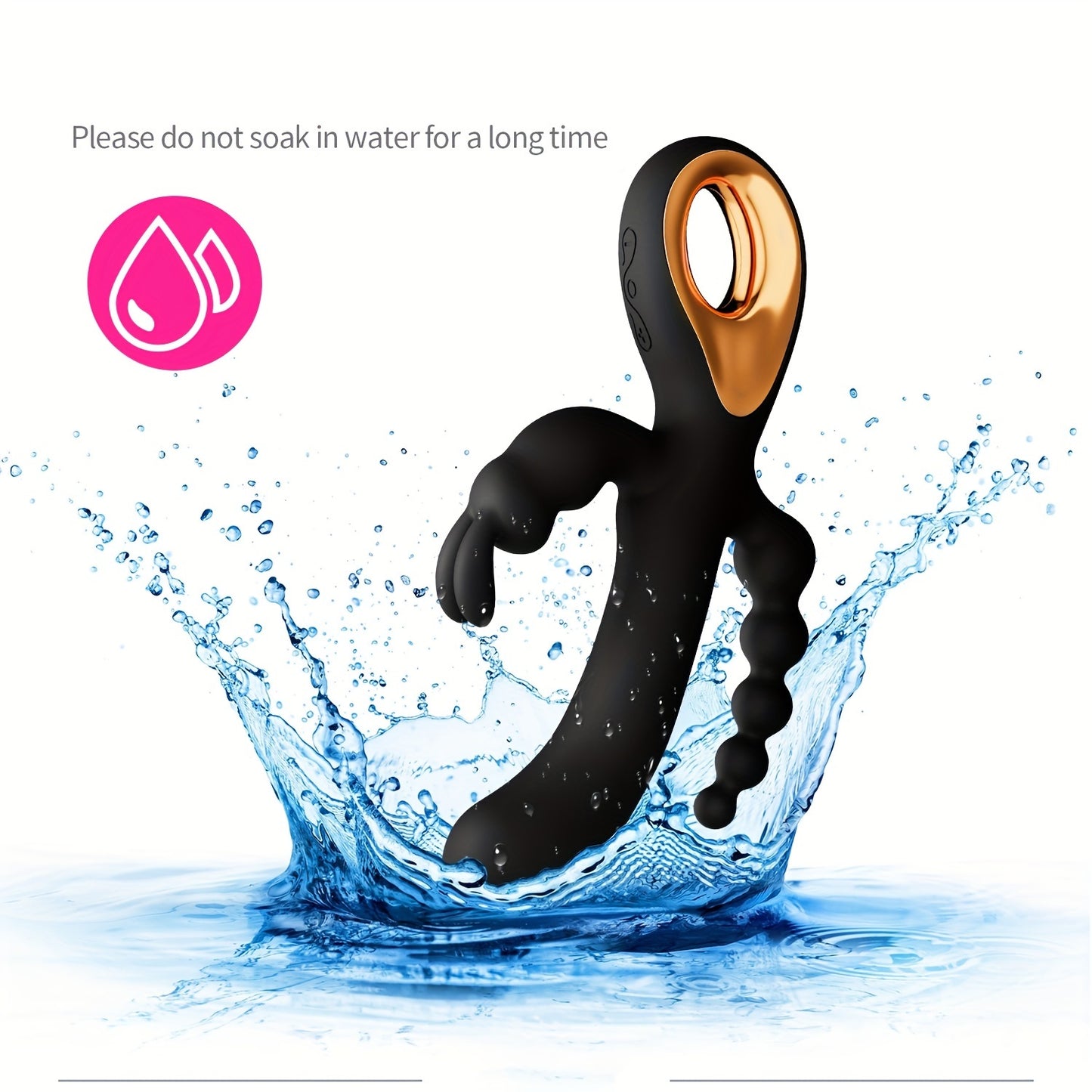 0015 3 In 1 Rabbit Vibrator G-Spot Clitoral Anal Dildo For Women, Double Motor Stimulation, 10 Vibration Modes, Rechargeable, Quiet, Adult Sex Toy For Solo Or Couples Female Sex Toy 1pc
