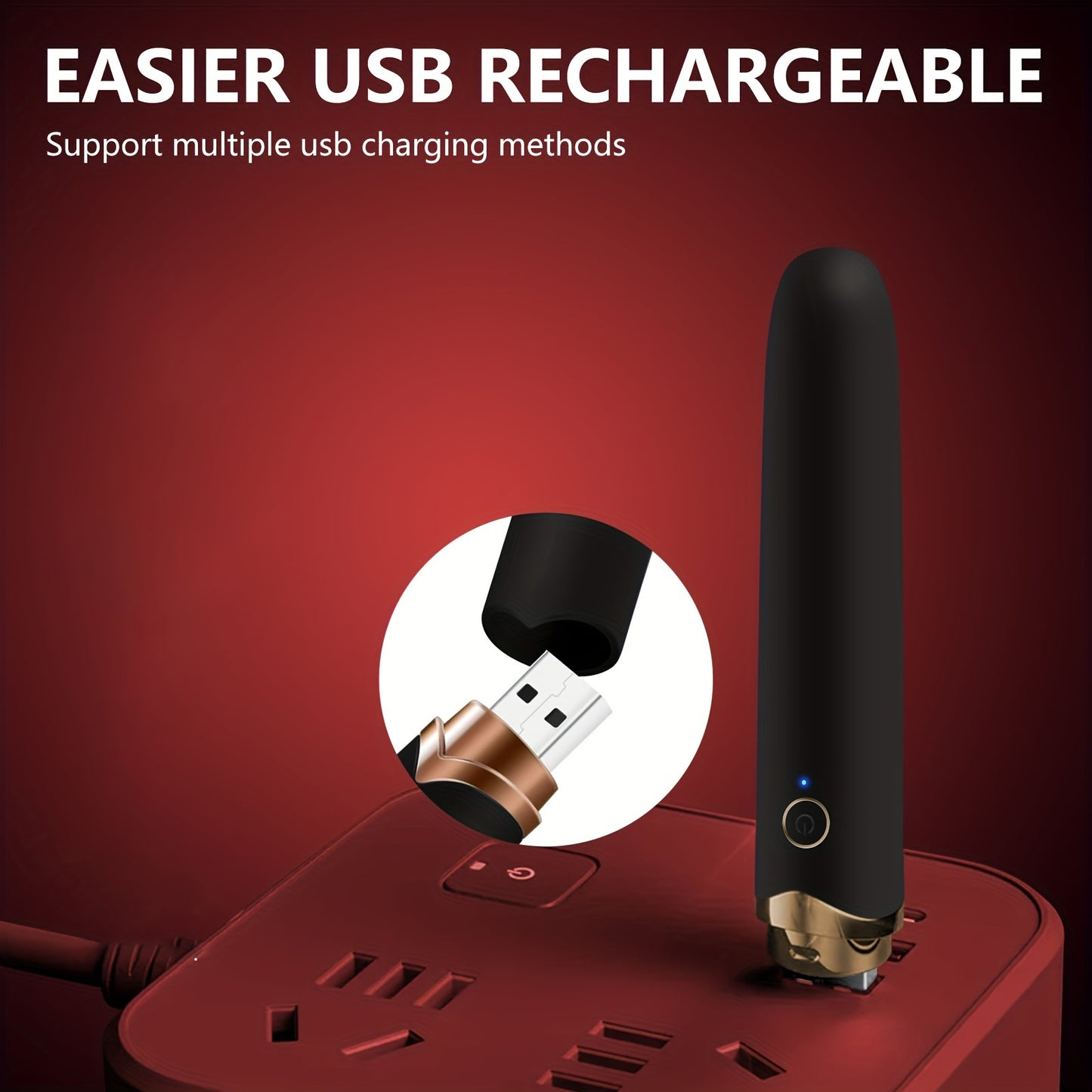 USB Powered 2-in-1 Dual Vibration Massager, Soft Bristle Brush Design, 10 Vibration Modes, Rechargeable Lithium Battery 300mAh, for Women and Couples, Adult Toy