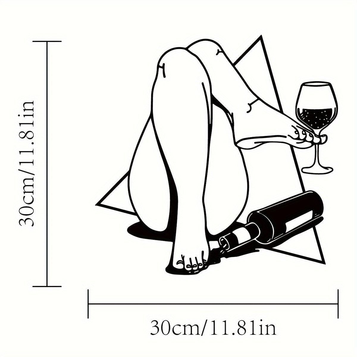 Cyberpunk Wine Drinker Metal Wall Art - Iron Home Bar Decor, No Power Needed, Featherless, Outdoor-Ready