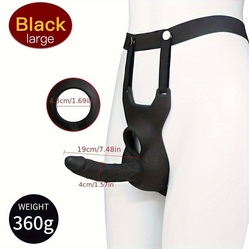 Wearable Vibrating Double-Ended Dildo & Penis Ring - Silicone Anal Plug for Couples, Adult Sex Toy with Lock Sperm Feature