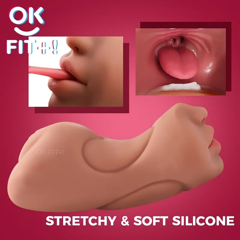 1 3-in-1 Male Masturbator, a Realistic Textured Adult Sex Toy, Suitable for Adult Men as a Miniature Touch Toy