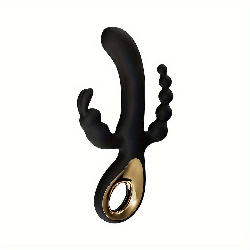 0015 3 In 1 Rabbit Vibrator G-Spot Clitoral Anal Dildo For Women, Double Motor Stimulation, 10 Vibration Modes, Rechargeable, Quiet, Adult Sex Toy For Solo Or Couples Female Sex Toy 1pc