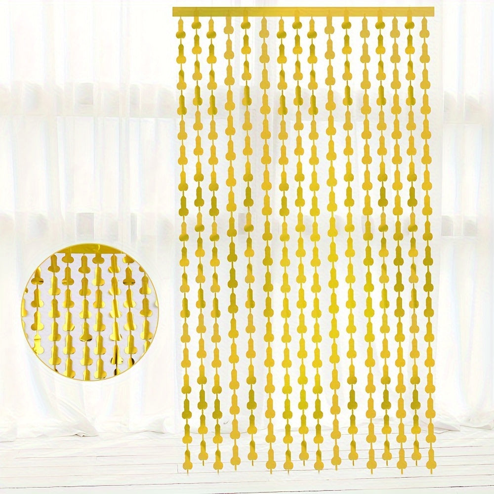 Rose Golden Fringe Foil Curtain for Bachelor & Hen Parties - 99.97cm x 199.95cm, Perfect for Wedding Decorations & Bridal Showers