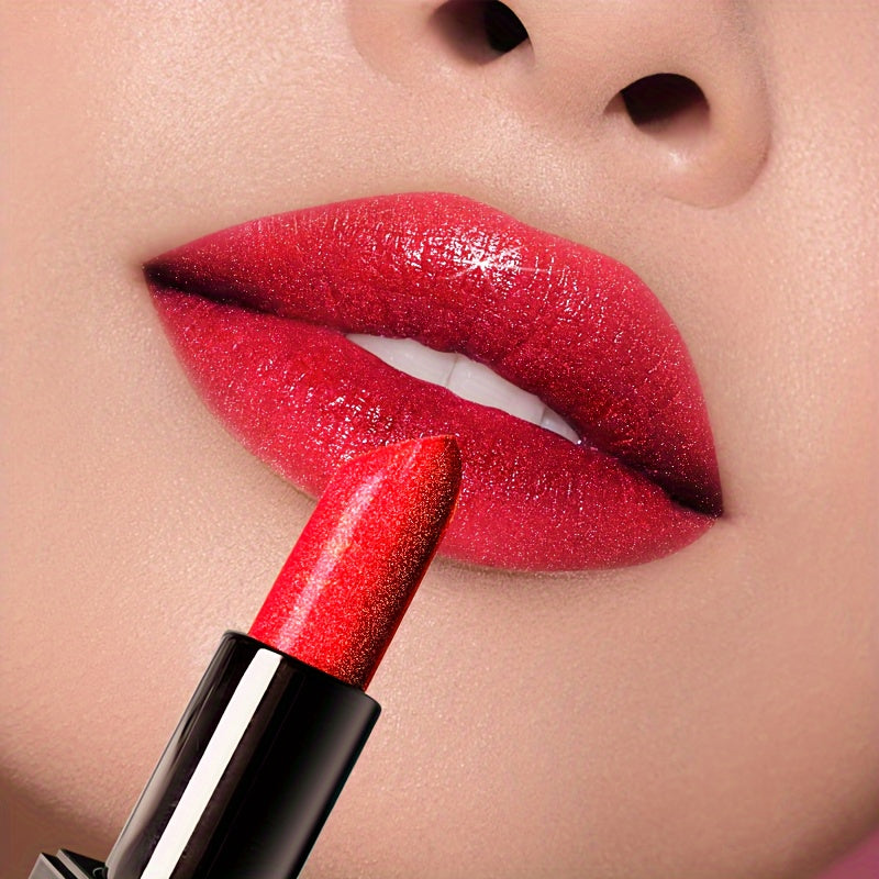 Long-lasting Star Studded Dragon Fruit Lipstick, Not Easy to Stick to the Cup, Not Easy to Fade, Glossy and Radiant Lips, Lip Makeup, Beauty Cosmetics