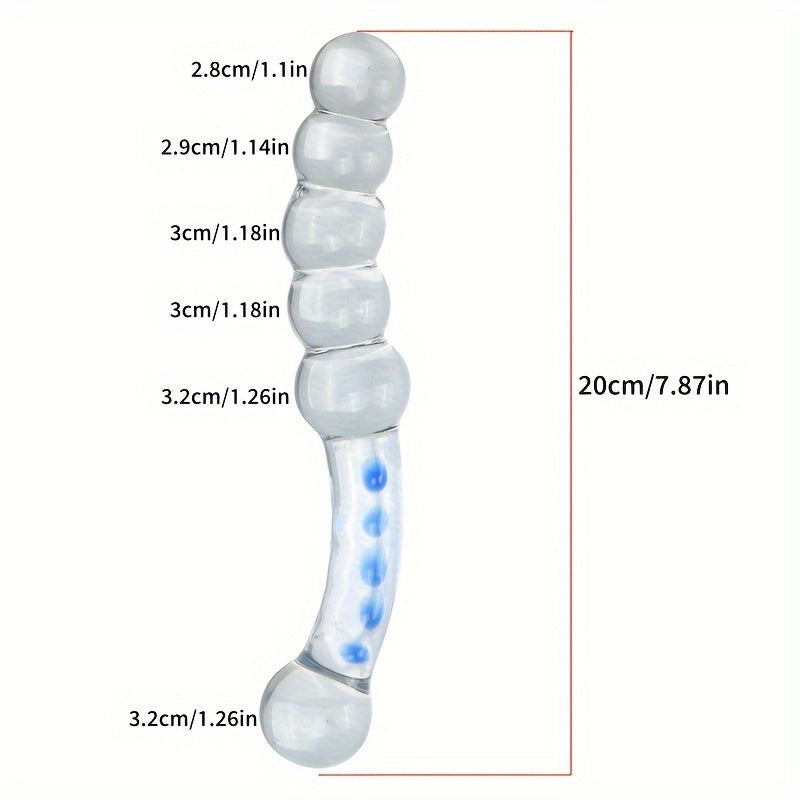 Glass Crystal Dildo: Wireless Adult Toy for Men and Women - 20cm/7.87in Length