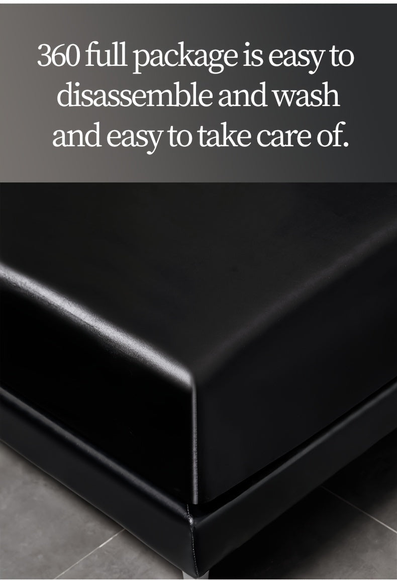 Deluxe satin fitted bed sheet set (1pc flat bed sheet +1pc fitted bed sheet +2pcs pillowcase, without core) high brightness, non-slip, breathable, reversible, long washing as new, suitable for bedrooms, guest rooms, hote