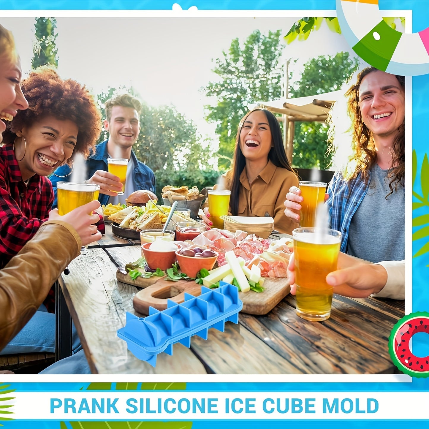 Fun & Quirky Silicone Ice Cube Mold Tray - Lead-Free, Perfect for Whiskey, Cocktails, Juice, Tea & Coffee - DIY Party Gift Idea