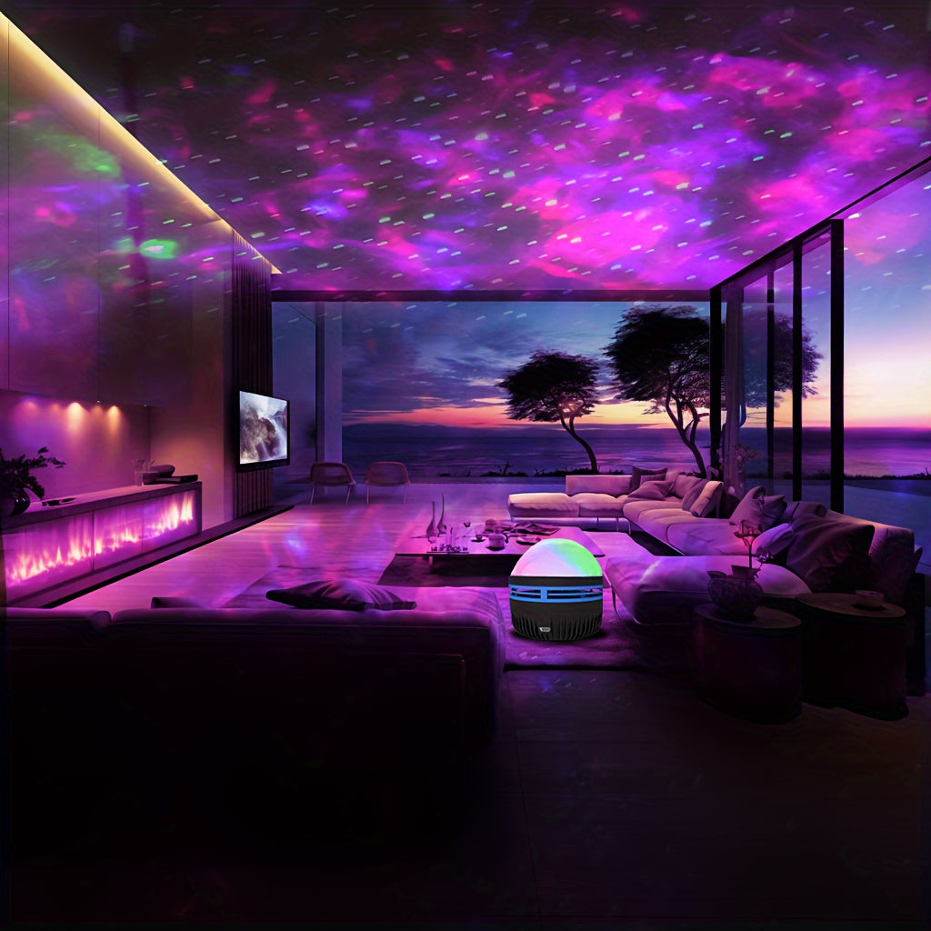 Aurora Borealis Projector Lamp - Remote-Controlled with Multiple Light Modes, Perfect for Indoor Ambiance & Unique Gifts for Birthdays, Halloween, Christmas, Light Projector for Bedroom