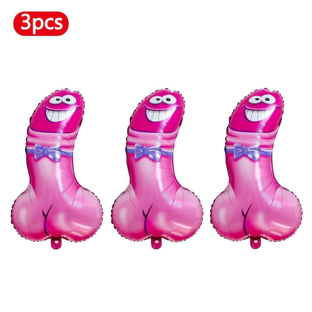 3pcs Hilarious Inflatable Balloons for Bachelorette Parties & Hen Nights - Perfect for Adult Celebrations, Room Decor, and Holiday Festivities