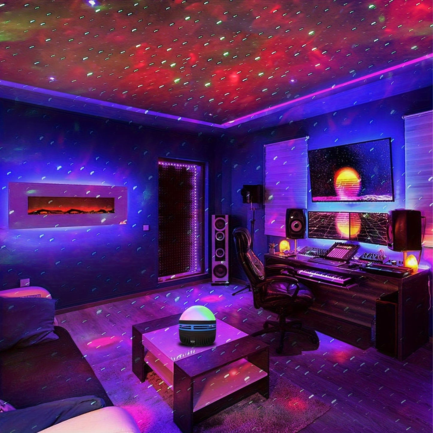 Aurora Borealis Projector Lamp - Remote-Controlled with Multiple Light Modes, Perfect for Indoor Ambiance & Unique Gifts for Birthdays, Halloween, Christmas, Light Projector for Bedroom