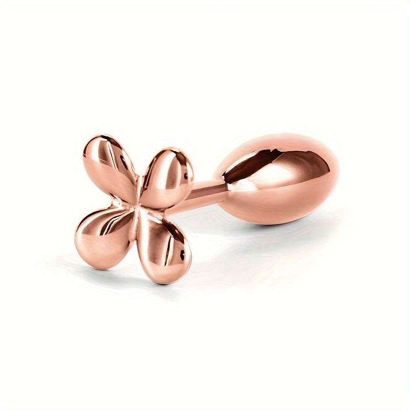 1pc Colorful Metal Anal Beads Butt Plug Small Anal plug Four Leaf Cover Rose Rainbow Gun Anal Sex Toy For Men Women
