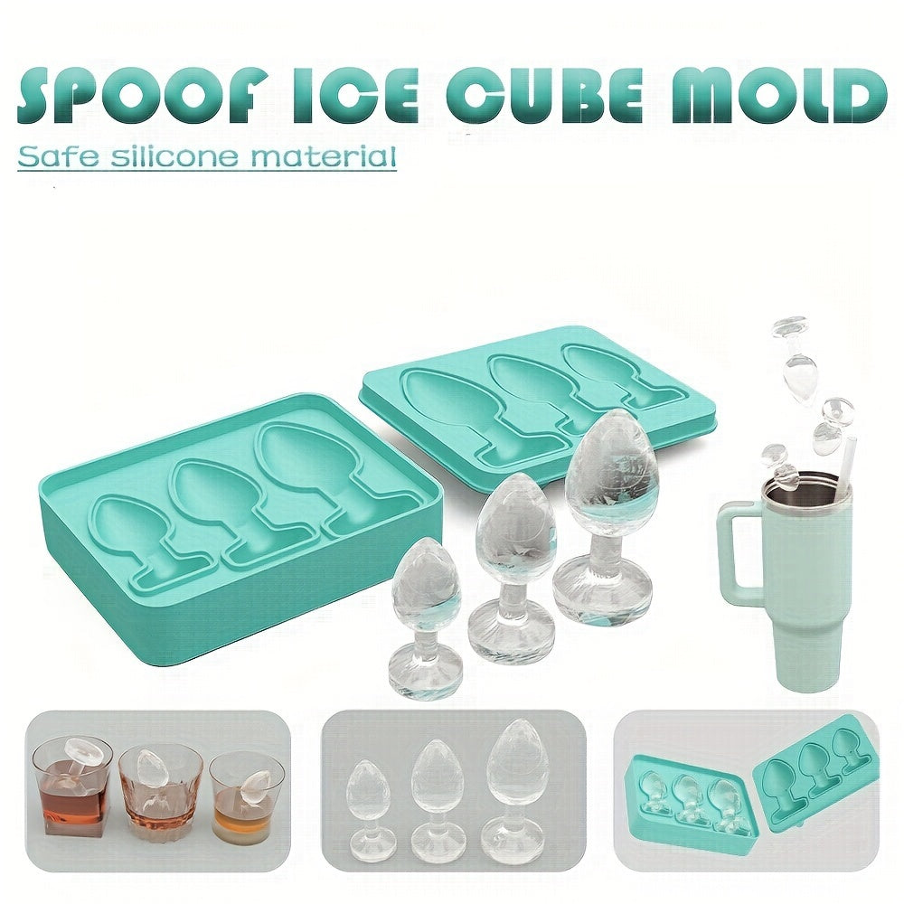 1pc Novelty Silicone Ice Molds, Fun Prank Party Ice Cube Molds, Anal Plug Shaped Ice Cube Tray, Reusable Silicone Ice Maker Molds - No Power Required!, Ice Molds Silicone