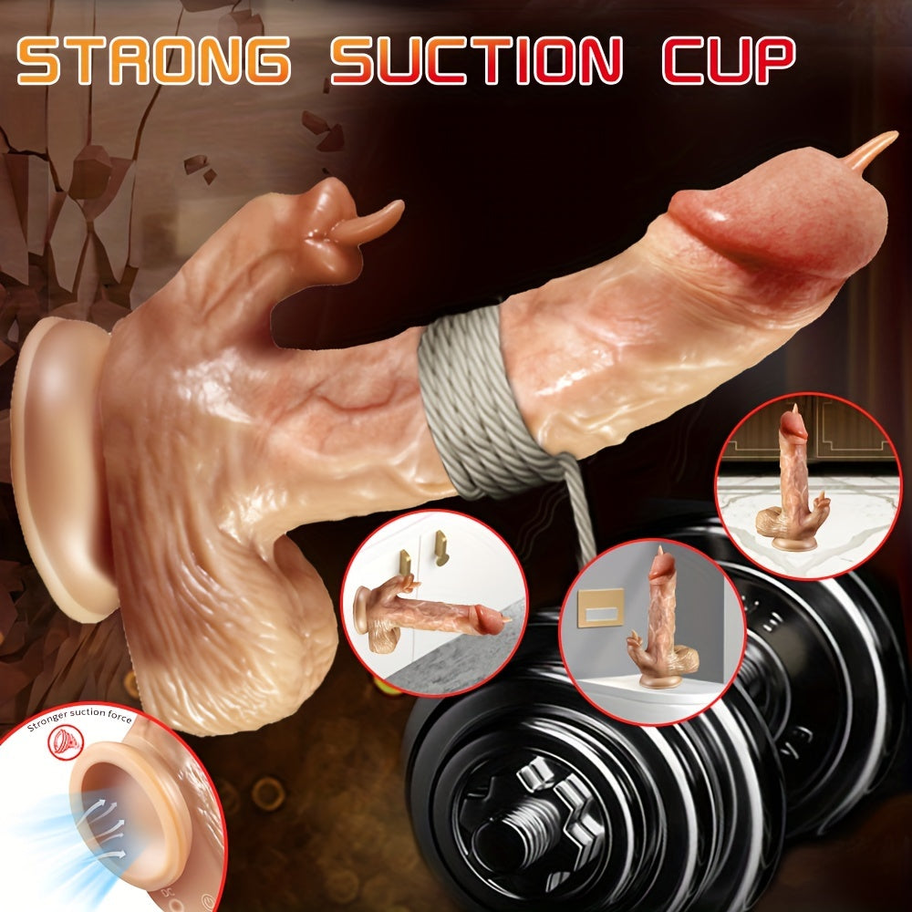 Realistic Silicone Artificial Penis Extender with Telescopic Rocking and Vibration, Rechargeable Lithium Battery, 360° Intelligent Simulation, Low Noise, for Female Couples, Expandable and Contractible, Enhanced Sensation Ma