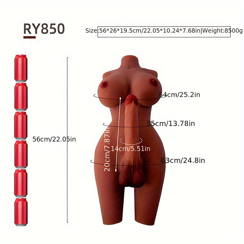 Couples' Companion, Realistic Transgender Sex Doll with Lifelike Torso, Breasts & Anal - Soft TPE Material, No Battery Needed - Perfect for Couples' Pleasure
