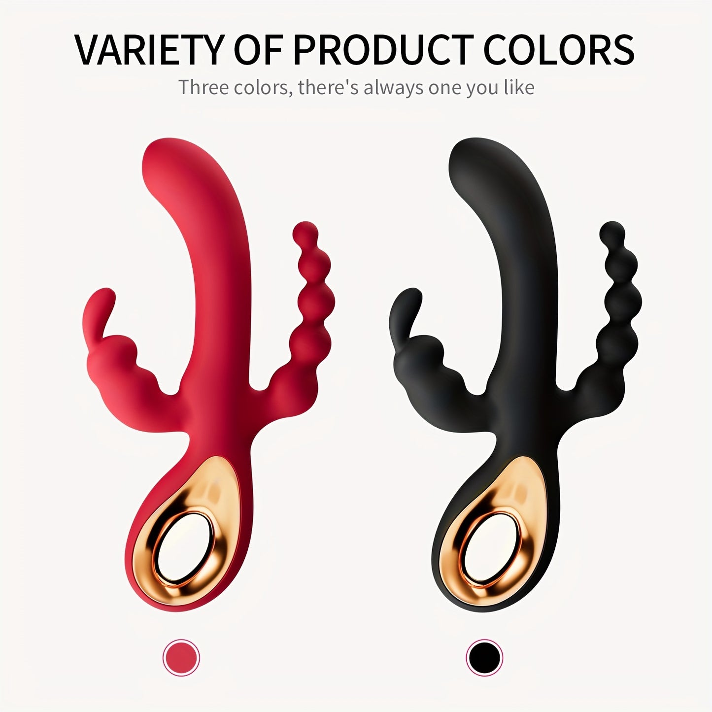 0015 3 In 1 Rabbit Vibrator G-Spot Clitoral Anal Dildo For Women, Double Motor Stimulation, 10 Vibration Modes, Rechargeable, Quiet, Adult Sex Toy For Solo Or Couples Female Sex Toy 1pc