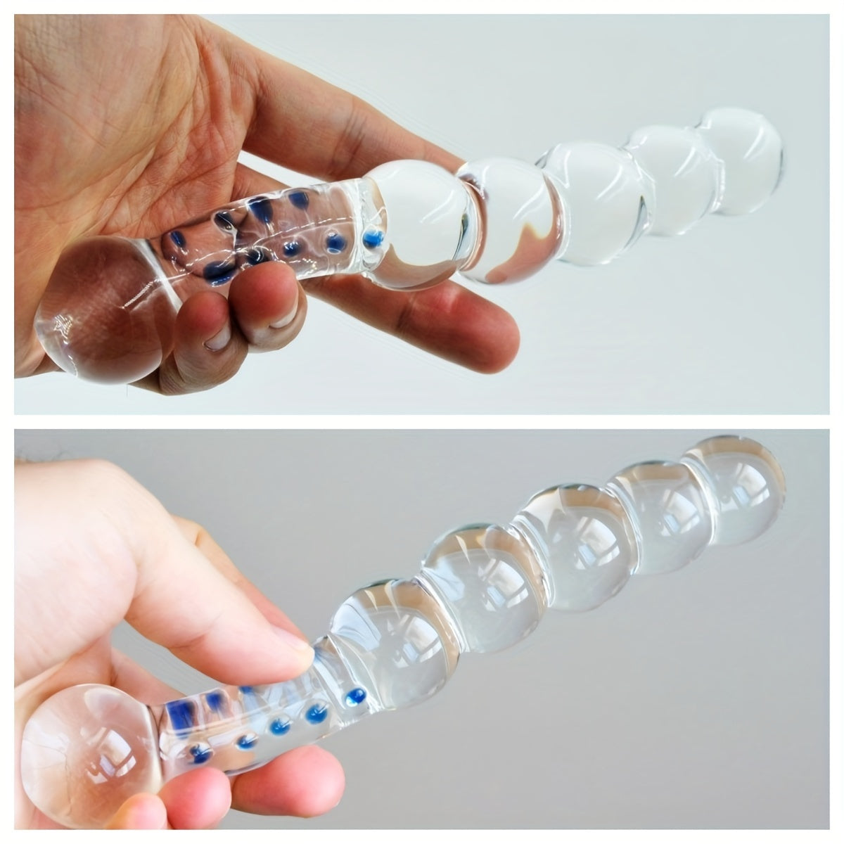 Glass Crystal Dildo: Wireless Adult Toy for Men and Women - 20cm/7.87in Length