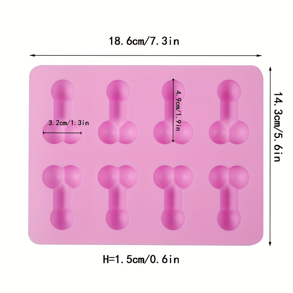 1pc, Funny Penis Chocolate Mold, 8 Cavity 3D Silicone Mold, Dick Shaped Candy Mold, Fondant Mold, For DIY Cake Decorating Tool, Baking Tools, Kitchen Gadgets, Kitchen Accessories, Home Kitchen Items