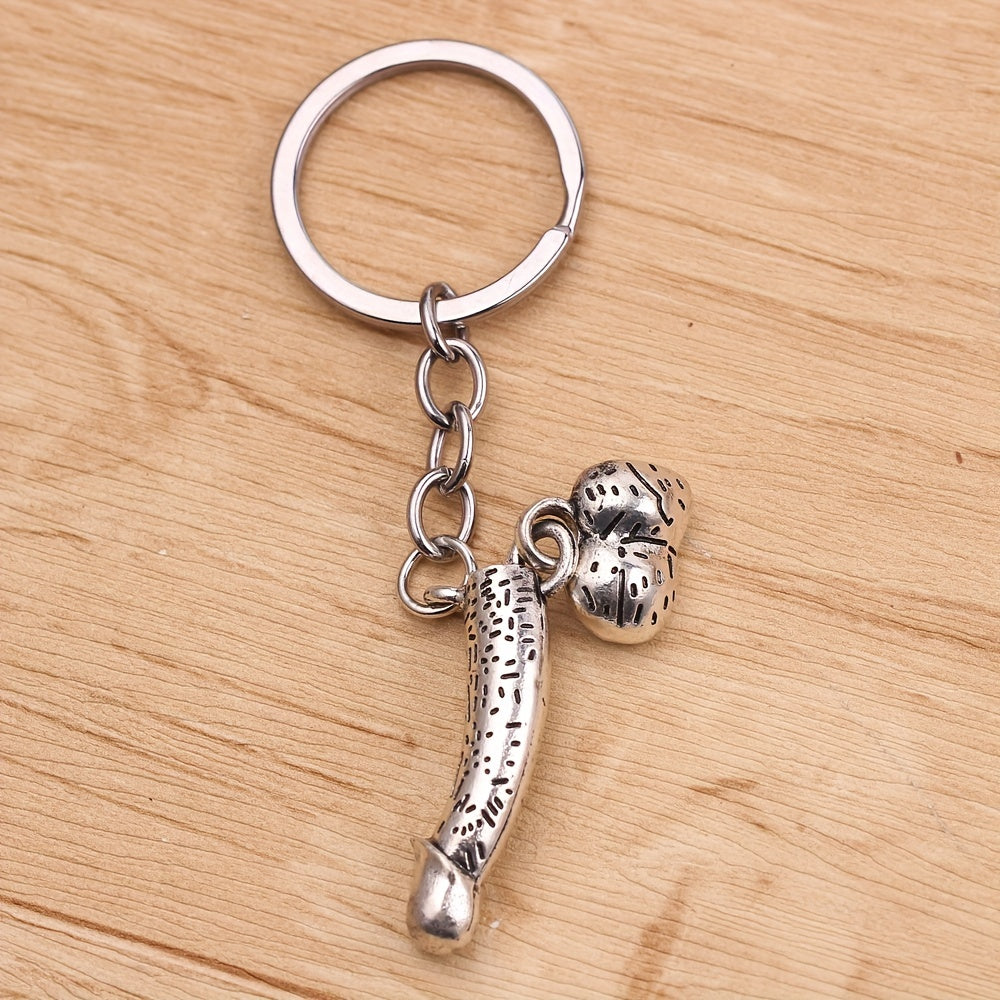 1piece Male And Female Reproductive Organ Keychain, Dildo & Vagina Design Fetish Pleasure Enhancing Sexy Toys, Funny Couple Keychain Party Accessories