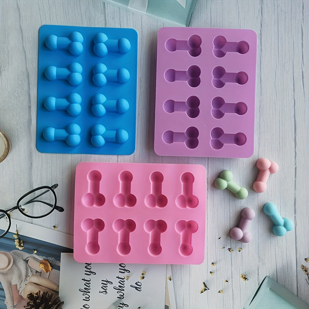 1pc, Funny Penis Chocolate Mold, 8 Cavity 3D Silicone Mold, Dick Shaped Candy Mold, Fondant Mold, For DIY Cake Decorating Tool, Baking Tools, Kitchen Gadgets, Kitchen Accessories, Home Kitchen Items