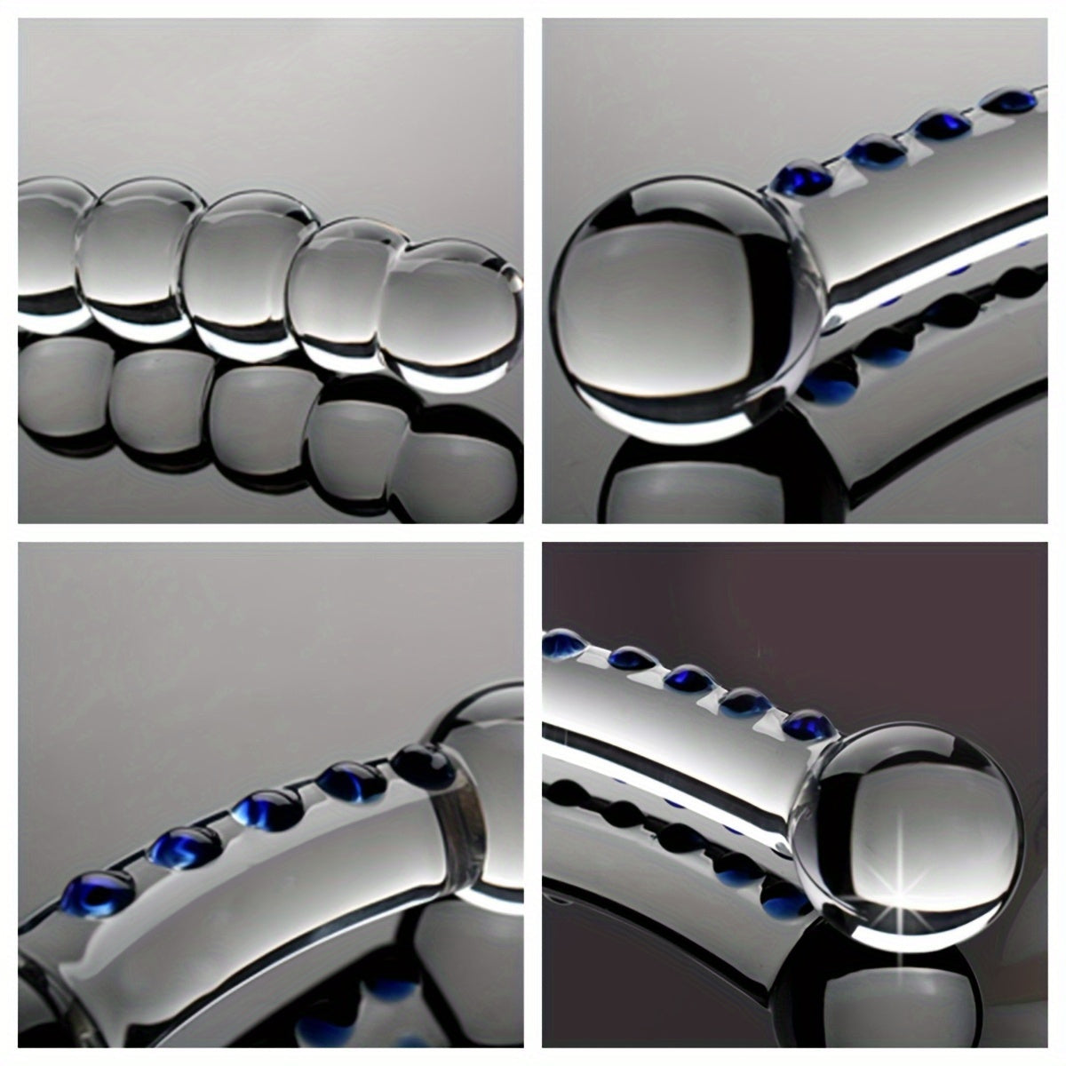Glass Crystal Dildo: Wireless Adult Toy for Men and Women - 20cm/7.87in Length