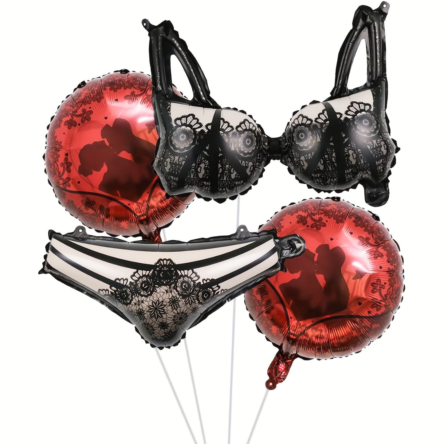 Lingerie Balloon Set for Bachelorette Party: Includes Bra and Panty Balloons, 42.8cm/17in and 43.3cm/16.9in Sizes, No Electricity Required