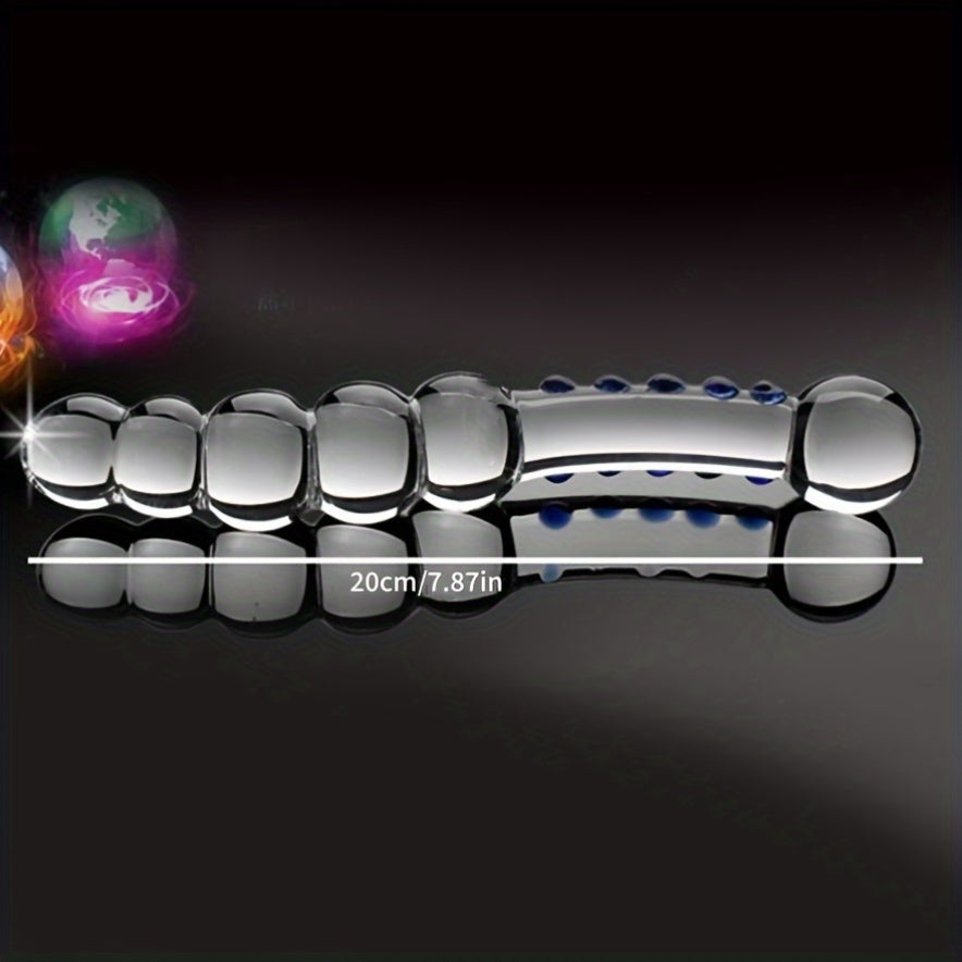 Glass Crystal Dildo: Wireless Adult Toy for Men and Women - 20cm/7.87in Length