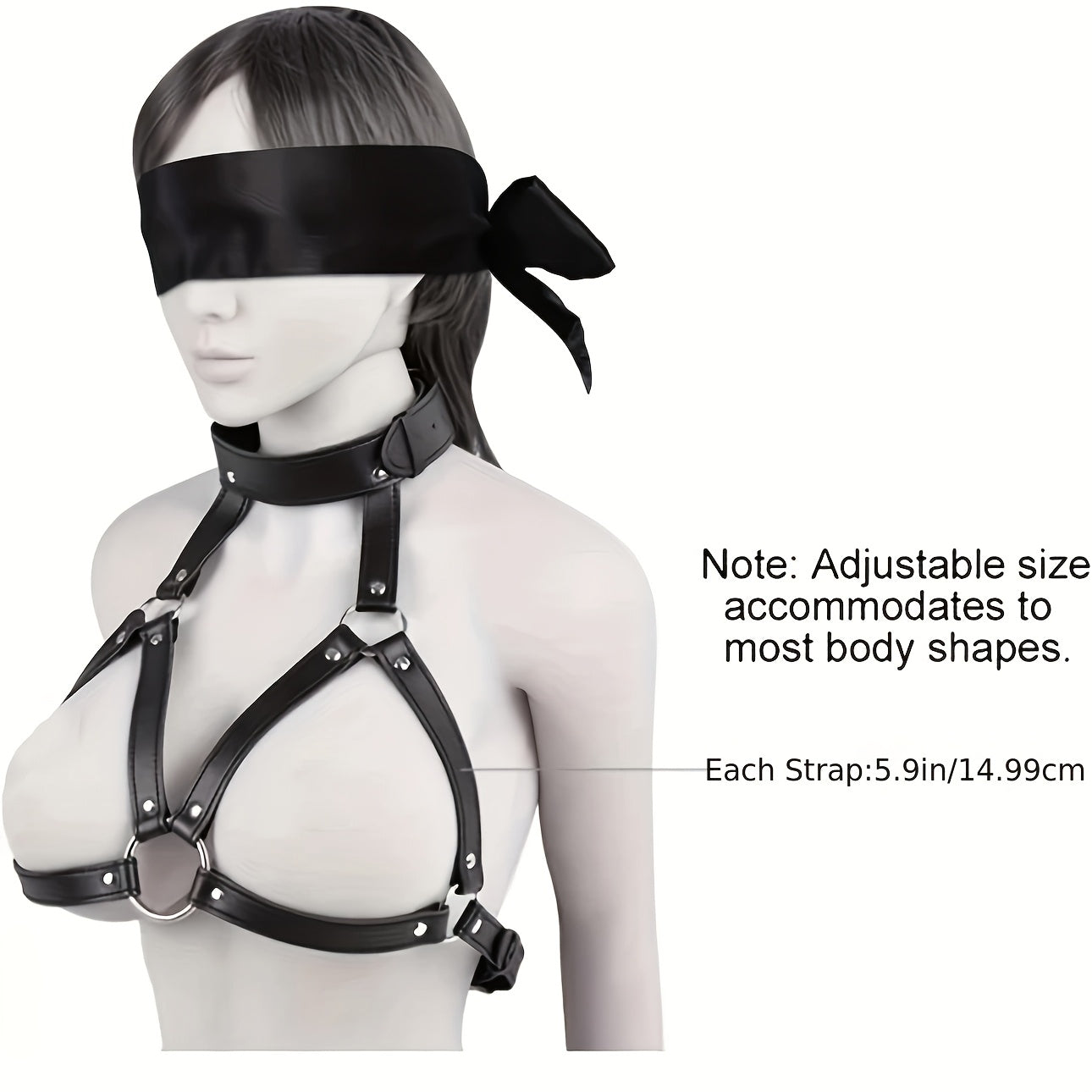 Faux Leather Adjustable Sexy SM Adult Sex Toys Collar Bondage Set