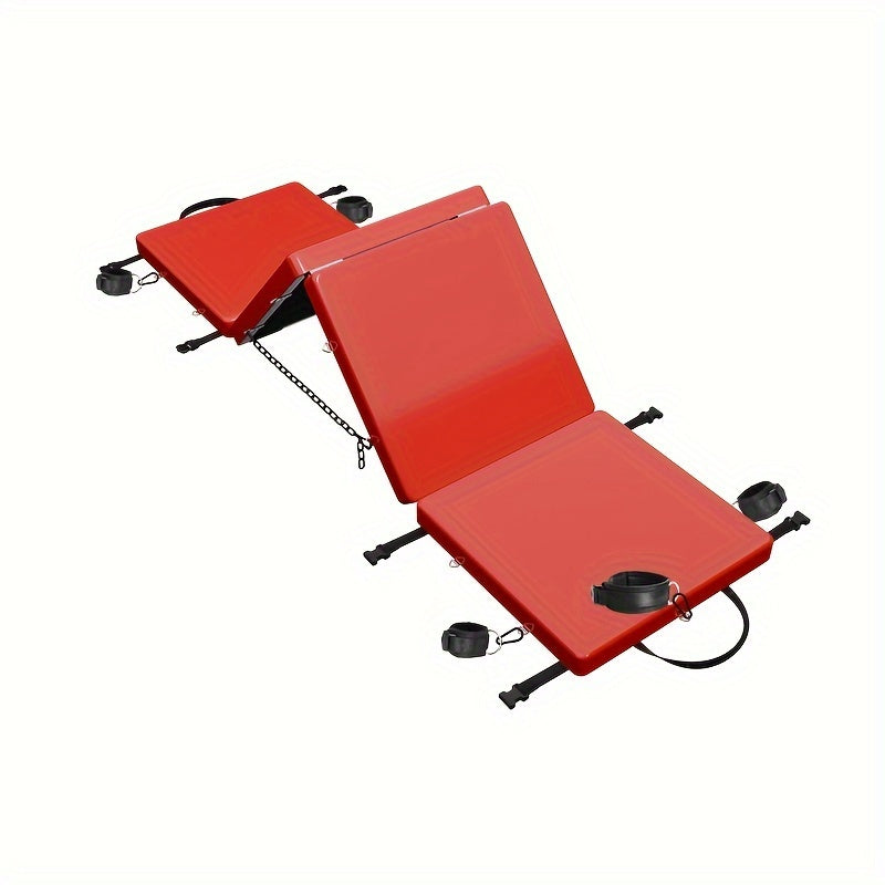 SM Folding Bed Black and Red Couple Bondage Props Portable Mat Sex Furniture