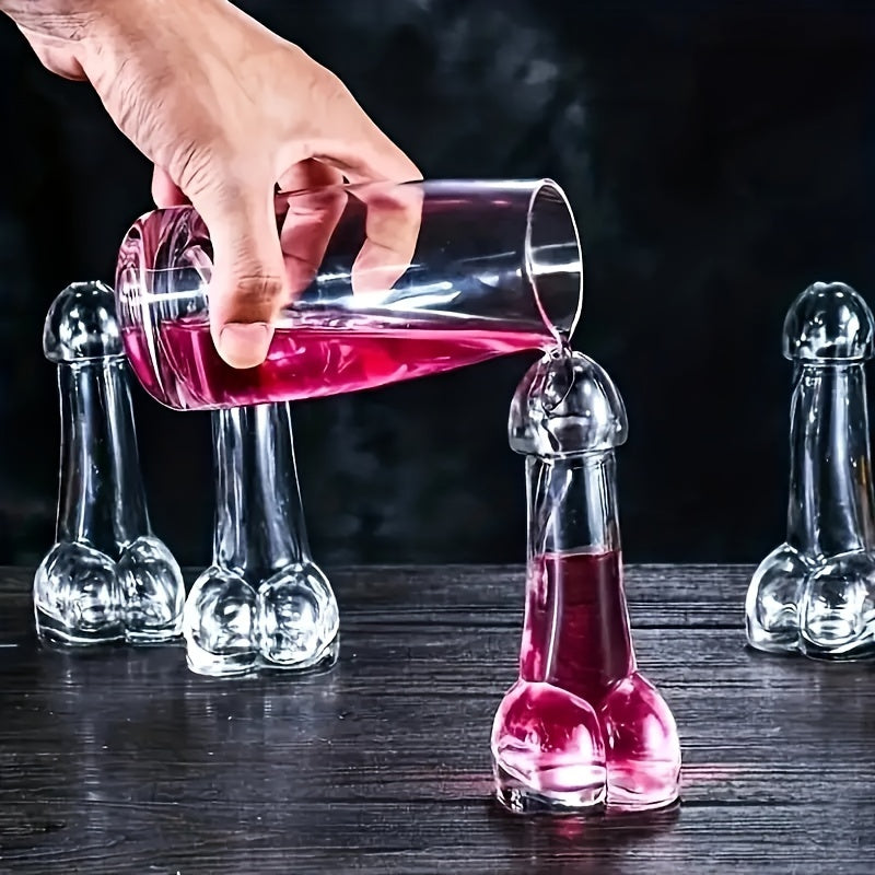 Unique Dick-Shaped Whiskey Glass - Reusable, Handwash Only - Perfect for Cocktails, Beer, Juice & Water - Ideal for Nightclubs, Bars, KTV Parties & Gifts