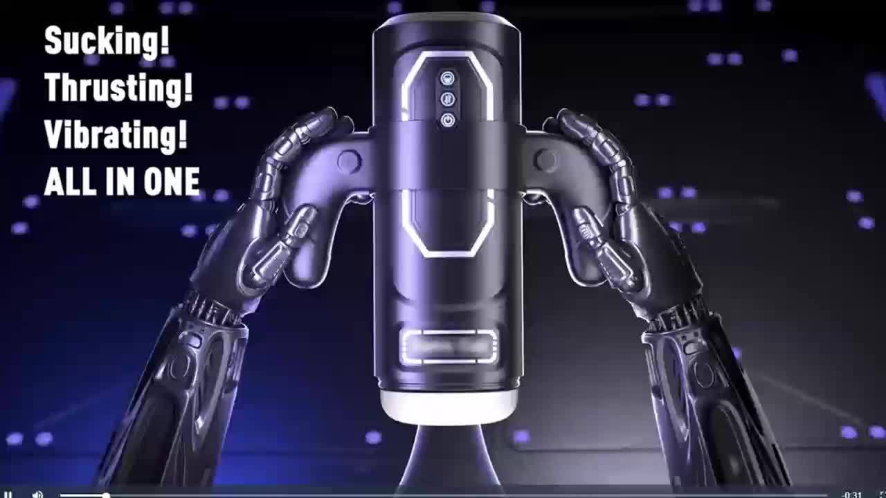 SOKOOT Electric Masturbator for Men - Silicone Vibration Masturbation Cup with 9 Vibrations, 6 Thrusting, 3 Sucking Modes, Heating, Auto Sucking, Detachable Handle, Penis Pump Pocket Girth Wrap, Intensifying Stamina Train