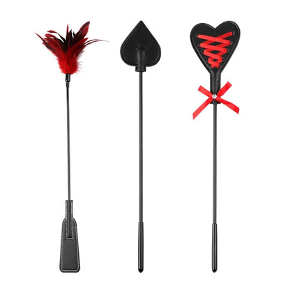 Feather Pu Leather Paddles for Horse Riding Training Games
